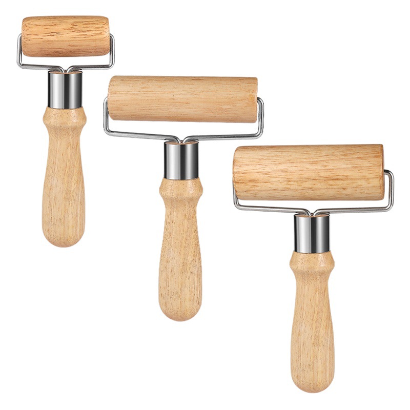 De una sola cabeza palo de harina de madera de cocina grueso mango de madera rodillo ahorro de mano de obra rodillo herramienta práctica para hornear