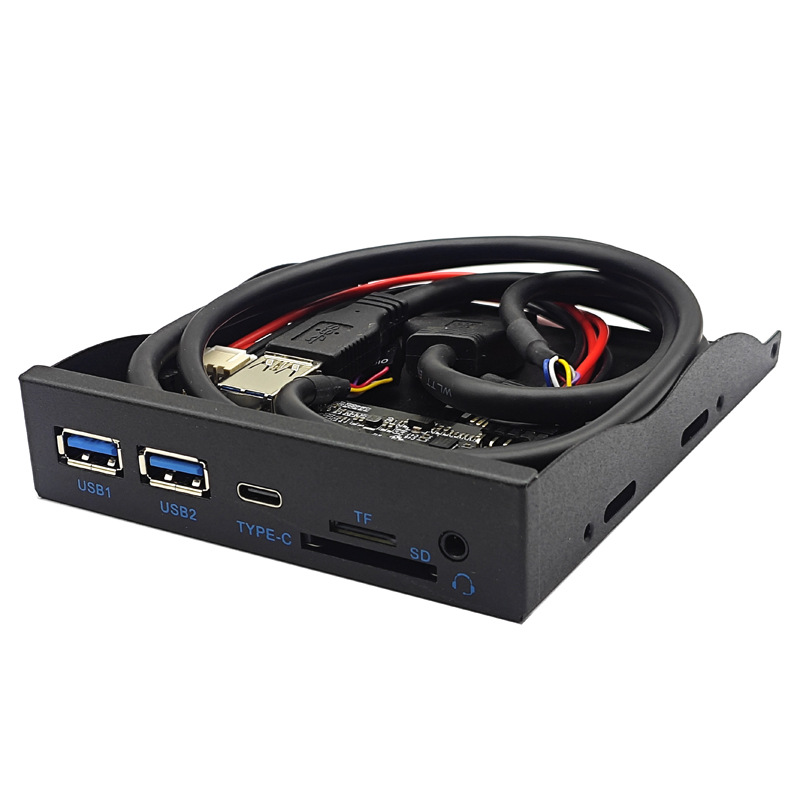 USB3.2 GEN1 TYPE-C+SD/TF����������λ���3.5��HUB 19PINתC��