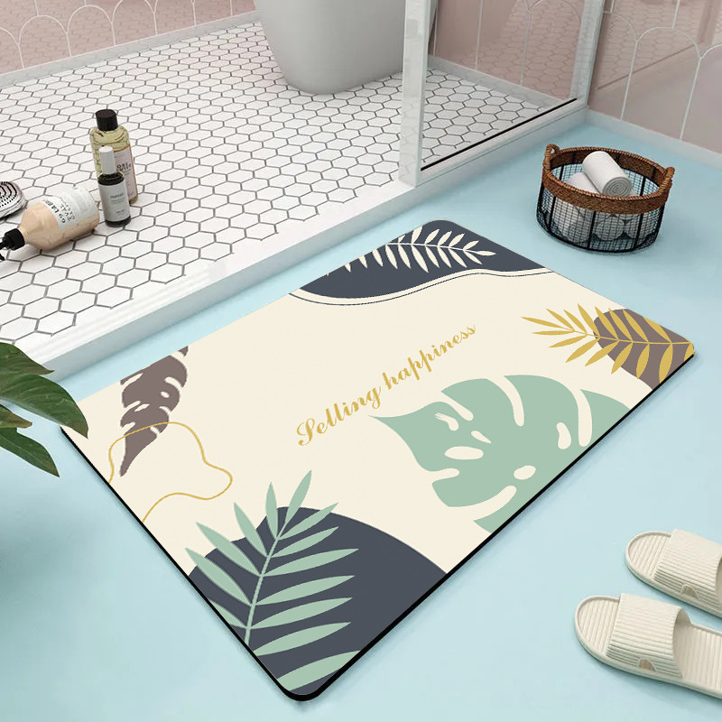 Alfombra de piso de barro de diatomeas alfombra doméstica baño absorbente alfombra de piso antideslizante de secado rápido alfombra resistente a las manchas alfombra para el hogar