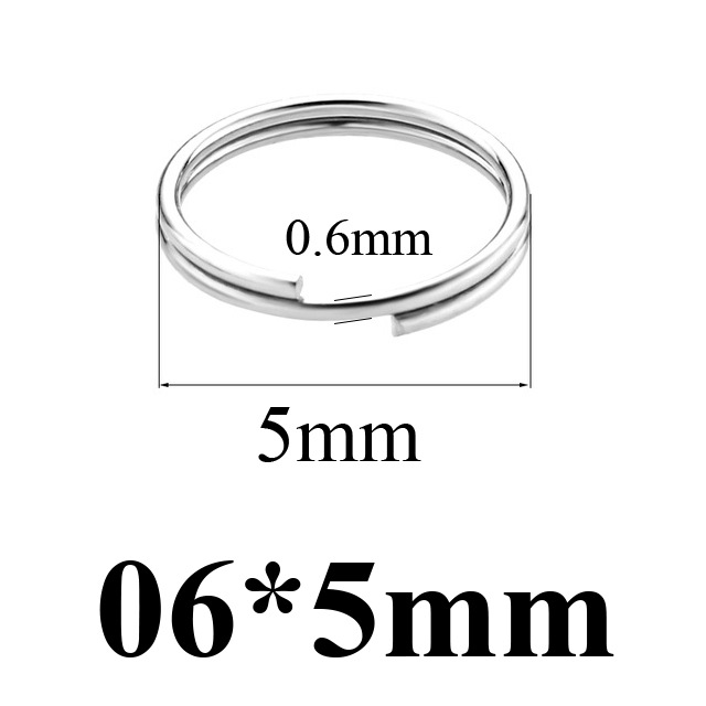 Anillo de caballo de doble anillo de acero inoxidable llave accesorios de joyería de bricolaje mini anillo de conexión de llavero anillo de doble capa anillo doble impermeable