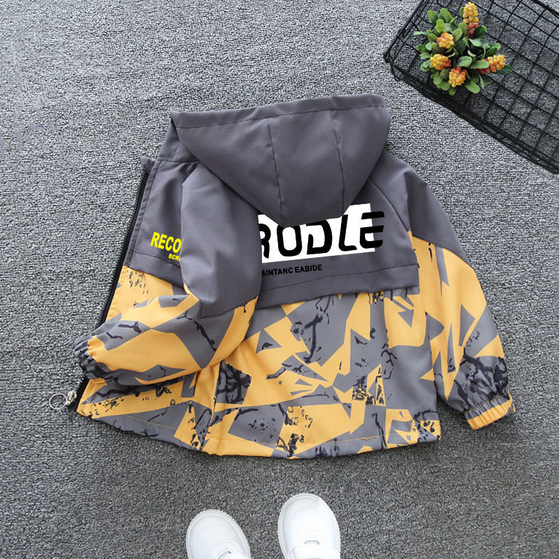 Children's Clothing Boys' Spring Jacket 2025 New Style for Older Children Spring and Autumn Style Girls' Spring Stylish Trench Coat Trendy Hooded