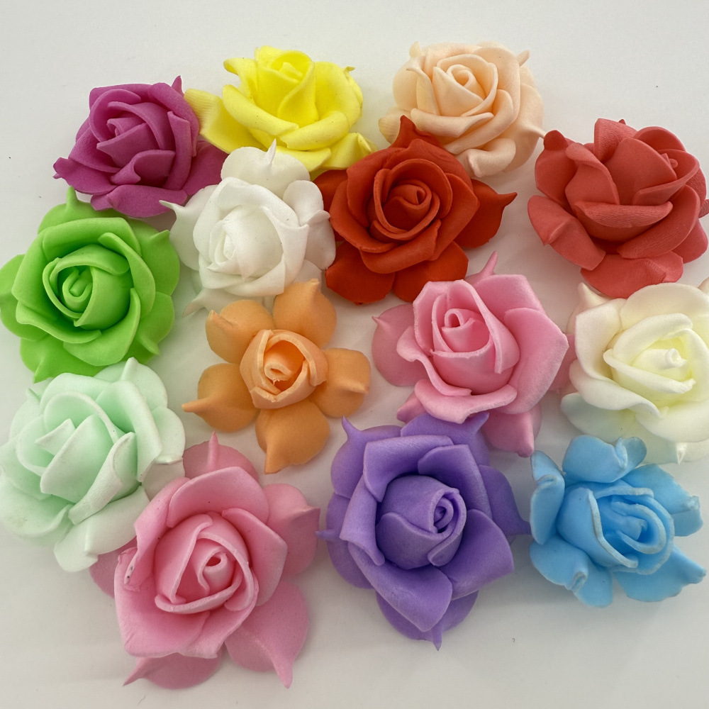 4.5cm Chicken Mouth Flower Heads DIY Simulation Flower Wall Fake Wedding Background Flower Arrangement Simulation Rose Plastic Flowers Wholesale