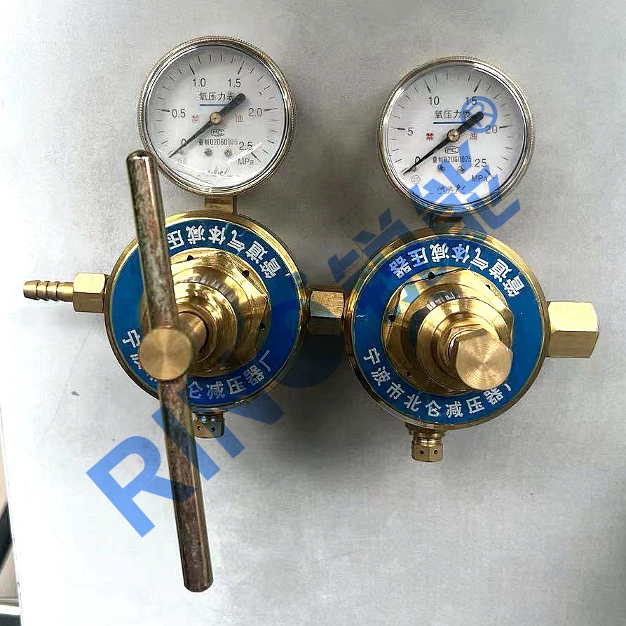 销售 YQJ-11型氧气减压器 减压阀 全黄铜 双级双表 管道气体管路
