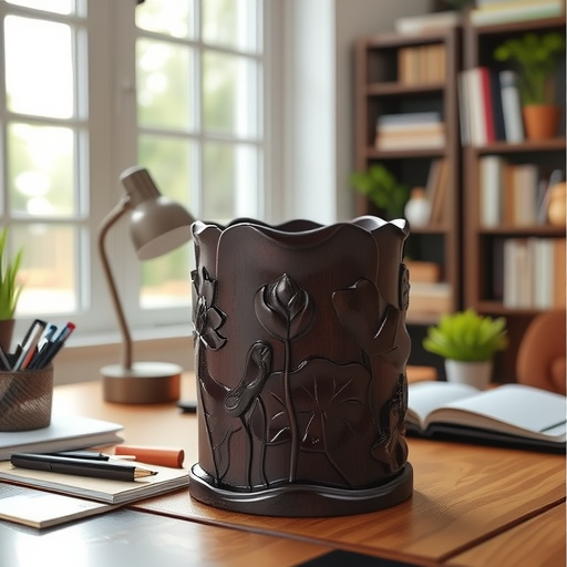 红木质办公室桌面竹子笔筒书桌整理神器高级感中国风实木头文具