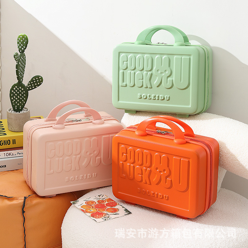 Suitcase Gift Cartoon Rabbit Cute Luggage Women's Mini Cosmetic Case 14inch Small Lightweight Travel Bag