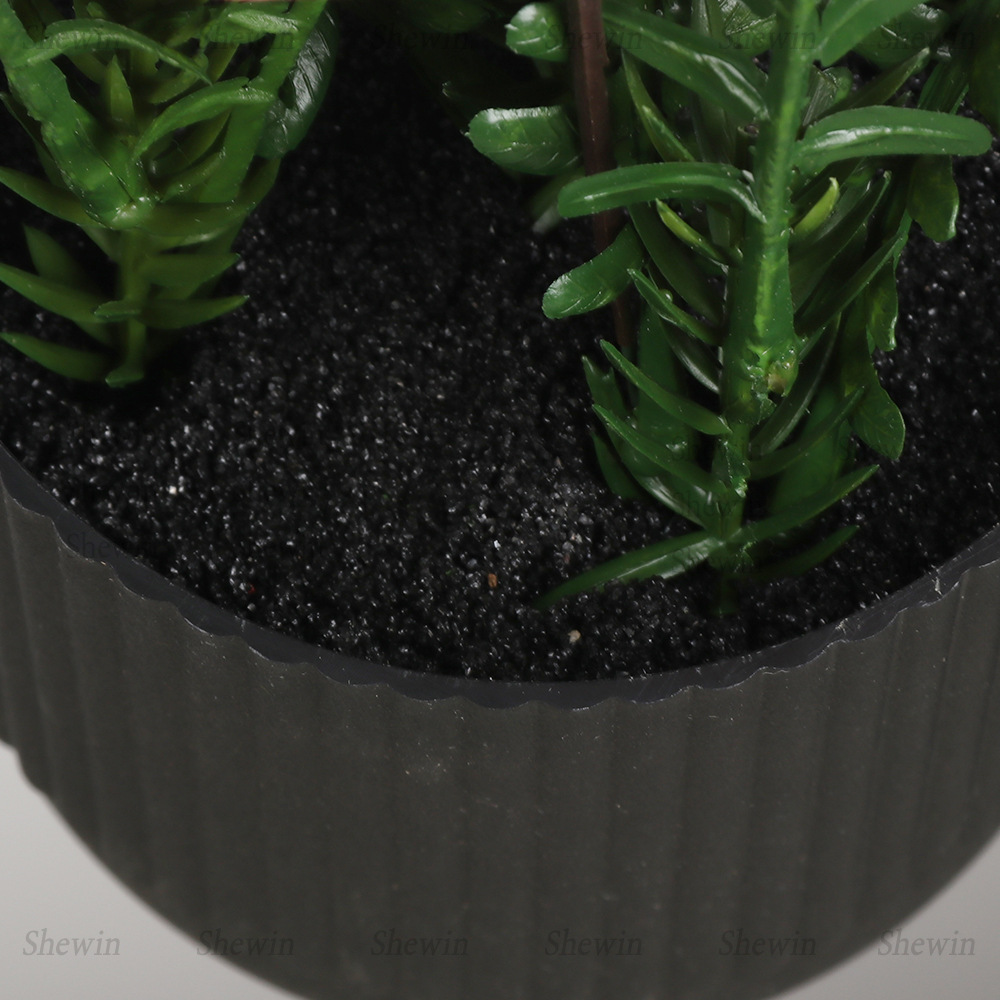 Simulación de helechos transfronterizos de plantación en maceta de interiores de hogares de aterrizaje de helechos adornos de simulación de plantas verdes de cemara de helechos de plástico bonsai image 4
