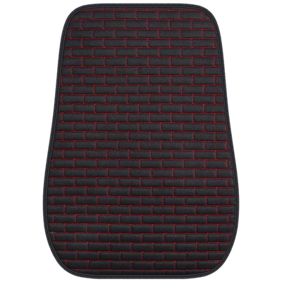 Backless Seat Cushion Single Cushion | Four Seasons Pad - long-plaid-linen-backrest-black-and-red-thread-choose-color-specify-quantity