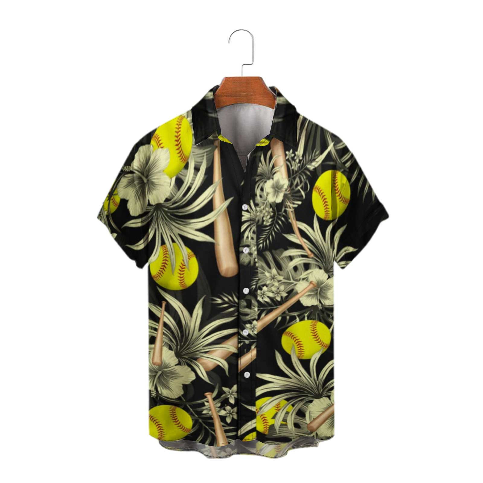 Playa hebilla serie deportes año nuevo camisa cárdigan camisa casual seis hombres Navidad transfronteriza 2024 corto Europa y América