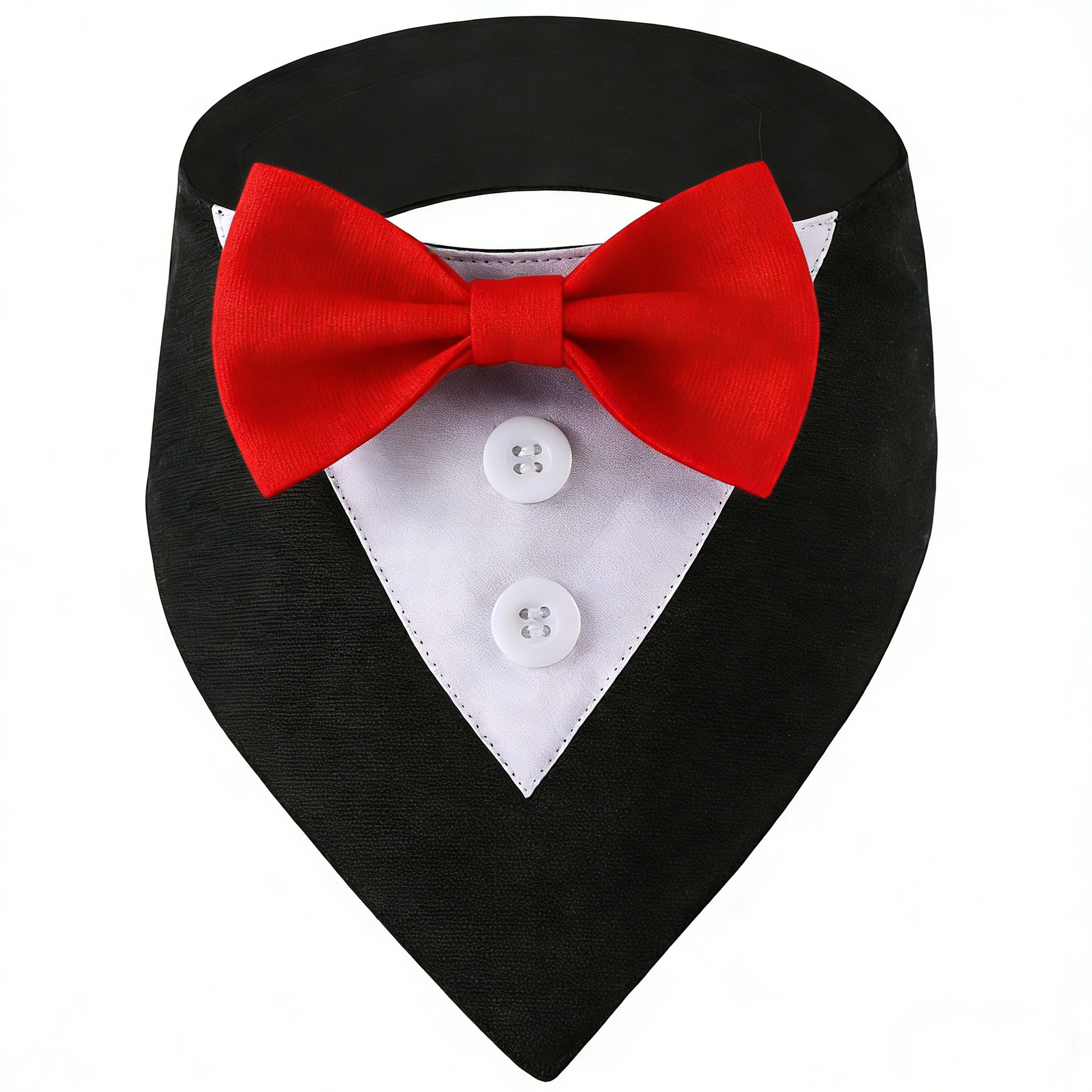 Tanpopo Cross-border Spot Traje de boda británico Toalla de saliva para mascotas Bufanda para perros Toalla triangular para mascotas con velcro