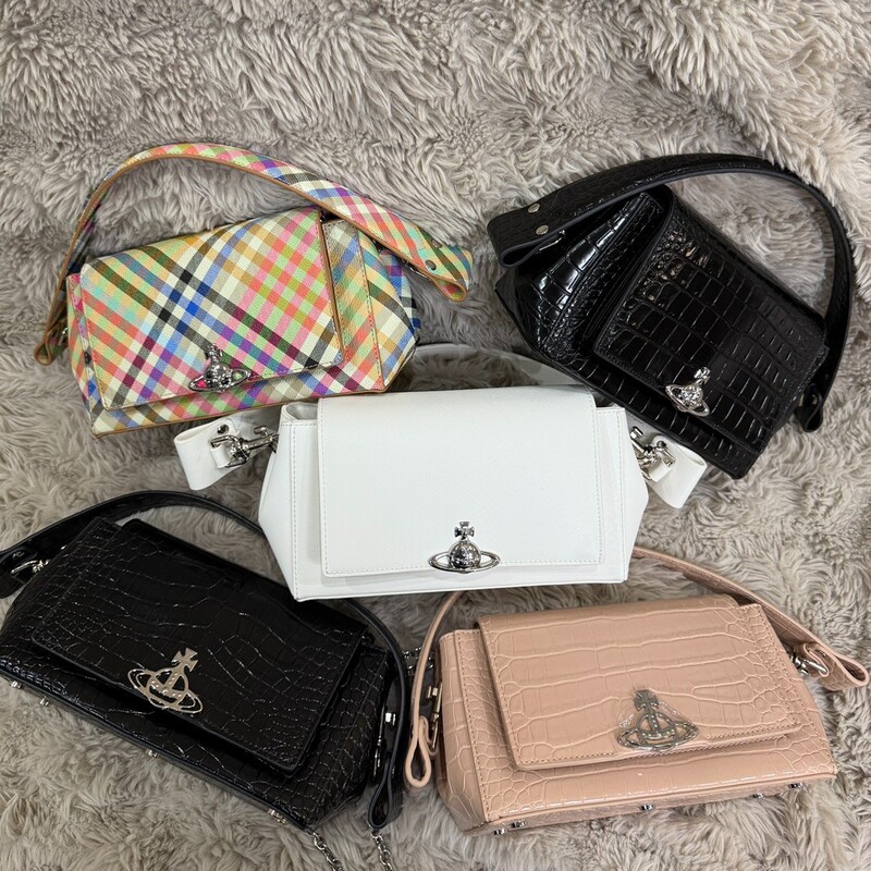 Queen Mother Saturn Plaid Underarm Bag New Rainbow Color Retro Baguette Bag Women's Chain Shoulder Crossbody Bag Queen Mother Saturn Plaid Underarm Bag New Rainbow Color Retro Baguette Bag Women's Chain Shoulder Crossbody Bag