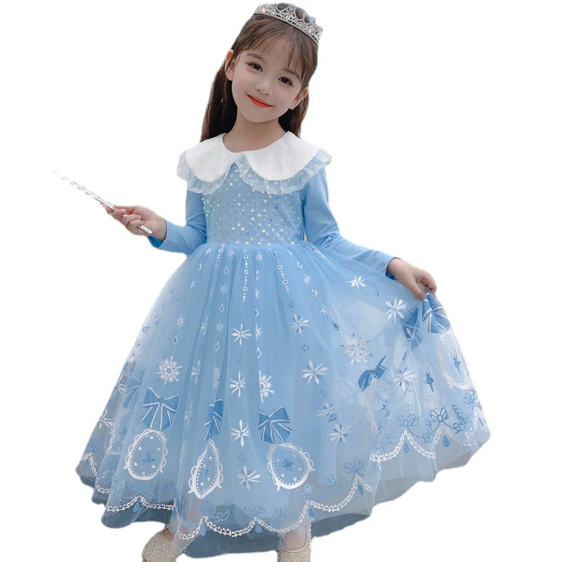 Демисезонное теплое кукольное платье, наряд, маленькийprincess костюм, тюль, корейский стиль, западный стиль