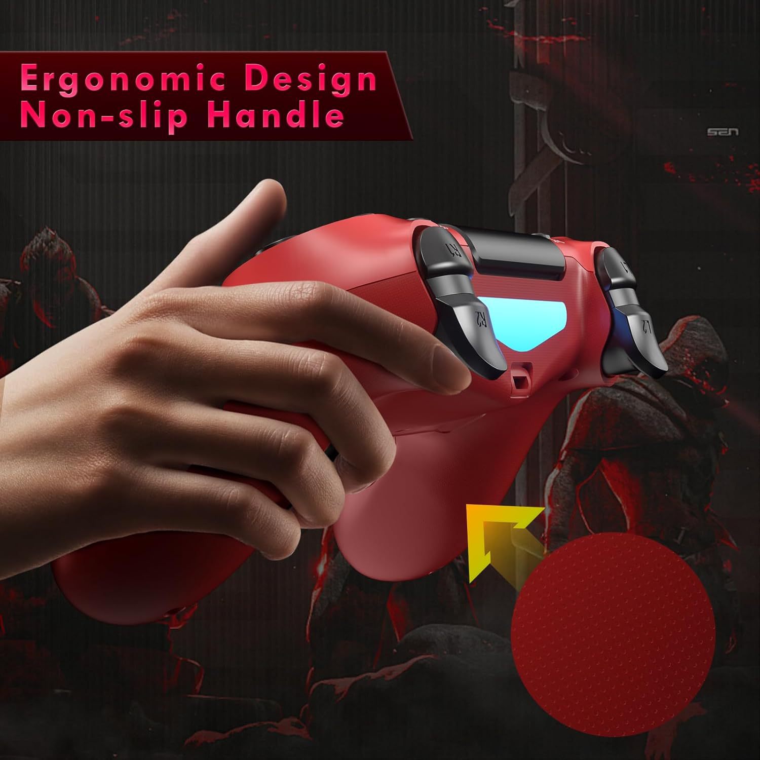 Privado modelo P4 colorido luz Bluetooth mango inalámbrico doble vibración seis ejes sentido del cuerpo P4 mango