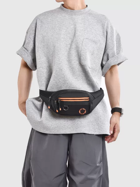 Large-capacity multifunctional outdoor crossbody bag, unisex shoulder bag, wear-resistant cashier business bag, men's waist bag