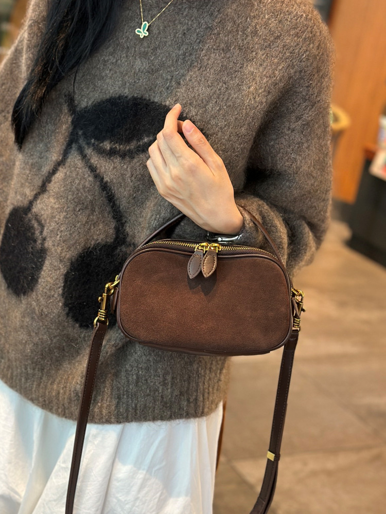 Women's Small Handbag 2024 Autumn/Winter New Arrival Crossbody Bag Fashion Cowhide Leather Versatile Retro Shoulder Bag - Thumbnail 6