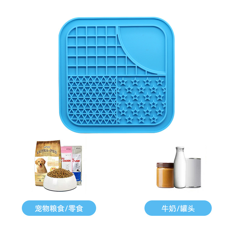 Perro lamiendo Mat raspador traje mascota lamiendo Mat silicona perro snack Mat comida Mat gato comida húmeda Mat con ventosa