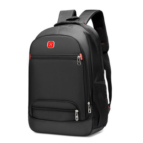 Wholesale new solid color backpack men's business computer bag primary and secondary school student school bag large capacity travel backpack