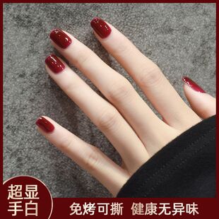 Super white net red cherries nail polish baking-free tearing tasteless quick drying lasting pregnant women nail art suit other