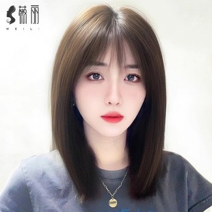 Wig Women's Head Reissue Block Cover White Hair Sparse Short and Long Hair One-piece Full Hand-woven Traceless Double-handed Needle Invisible