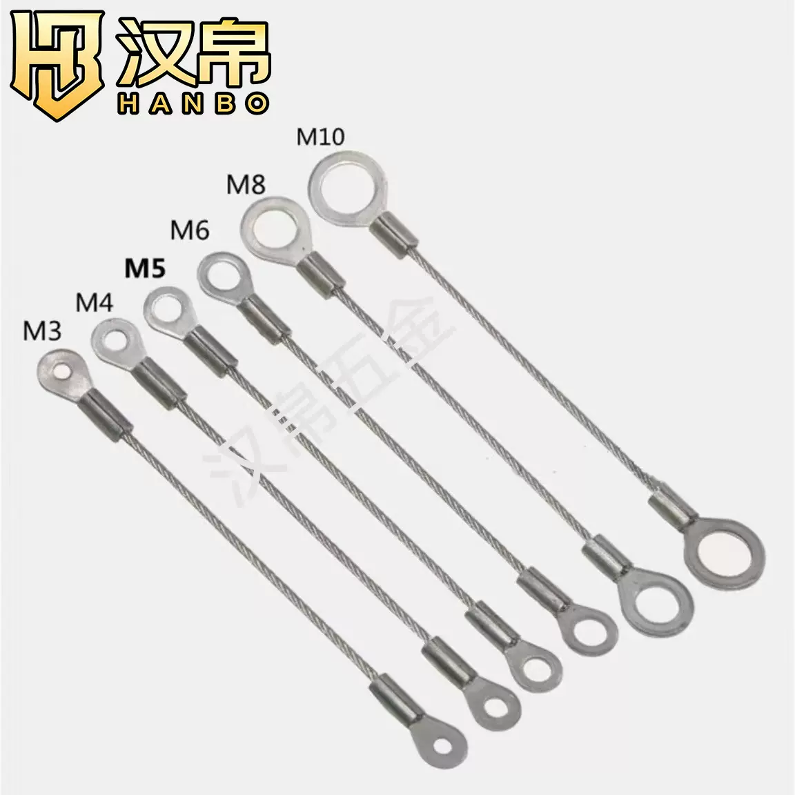 304不锈钢钢丝绳压制端子广告吊牌面板灯防坠绳安全绳挂绳防掉线