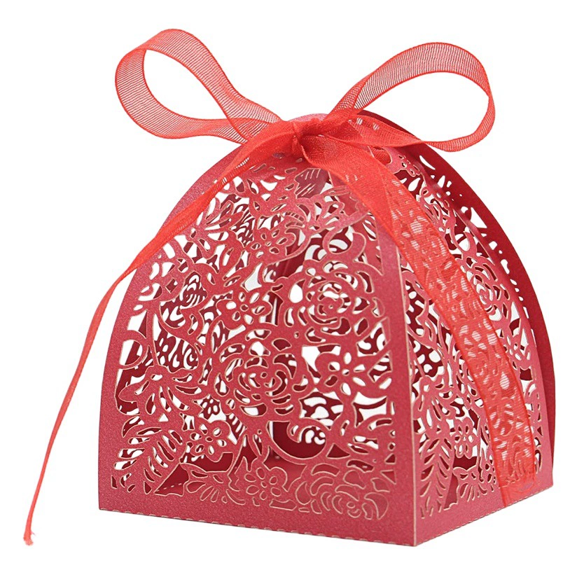 Трансграничная Лазерная полая коробка для конфет Европейская Свадебная вечеринка невесты Роза коробка шоколадных конфет в наличии оптом