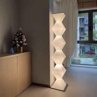 Floor Lamp for Living Room and Bedroom, Ins-Style Sofa Decoration, Timeless Decorative Atmosphere, Light Luxury Lighting Pillar Cream