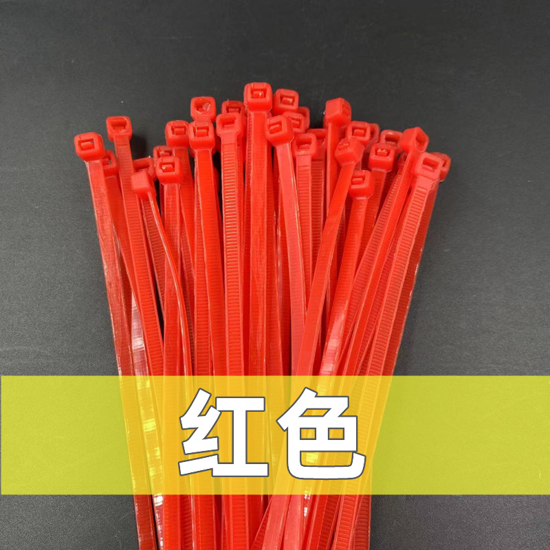 Auto-bloqueo de color nylon cable corbata grande al por mayor tamaño pequeño bolsas de color de plástico fuerte cable rojo lazo mixto