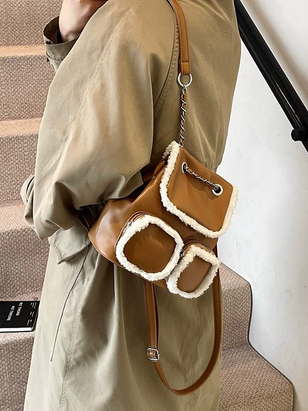 Demi-season retro backpack, universal small school bag