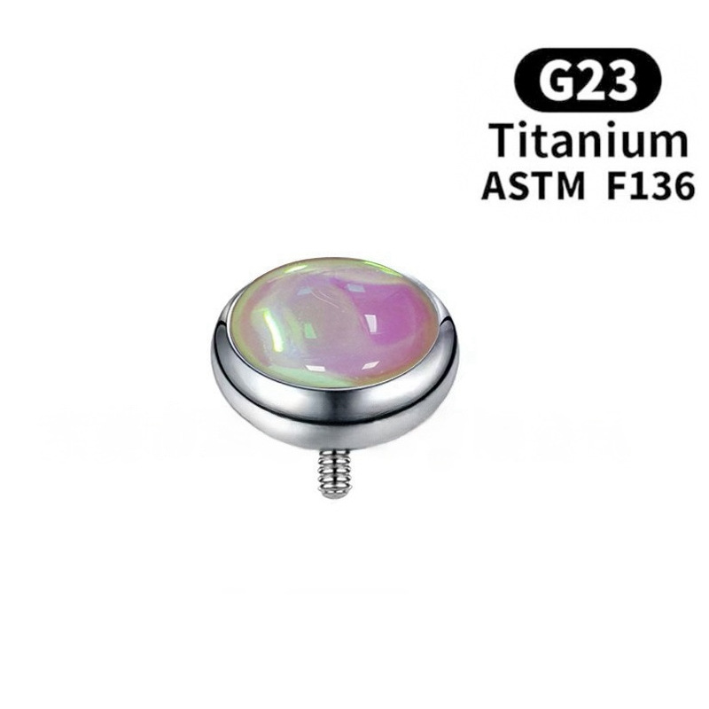 Silver pointed spike labret stud material detail