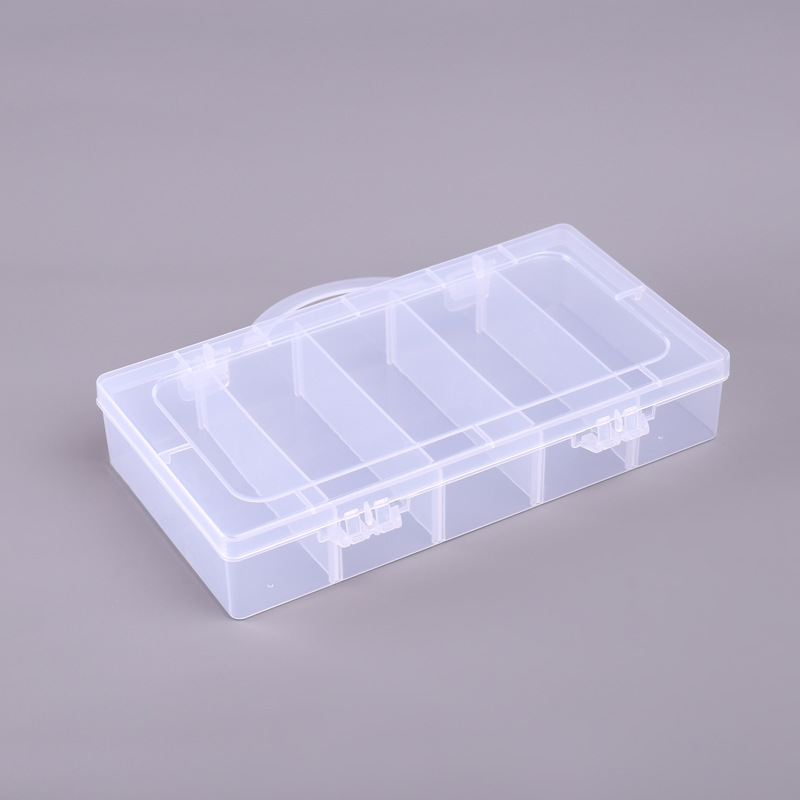 大号5格可拆手提塑料透明收纳盒零件盒饰品盒储物盒密封分隔