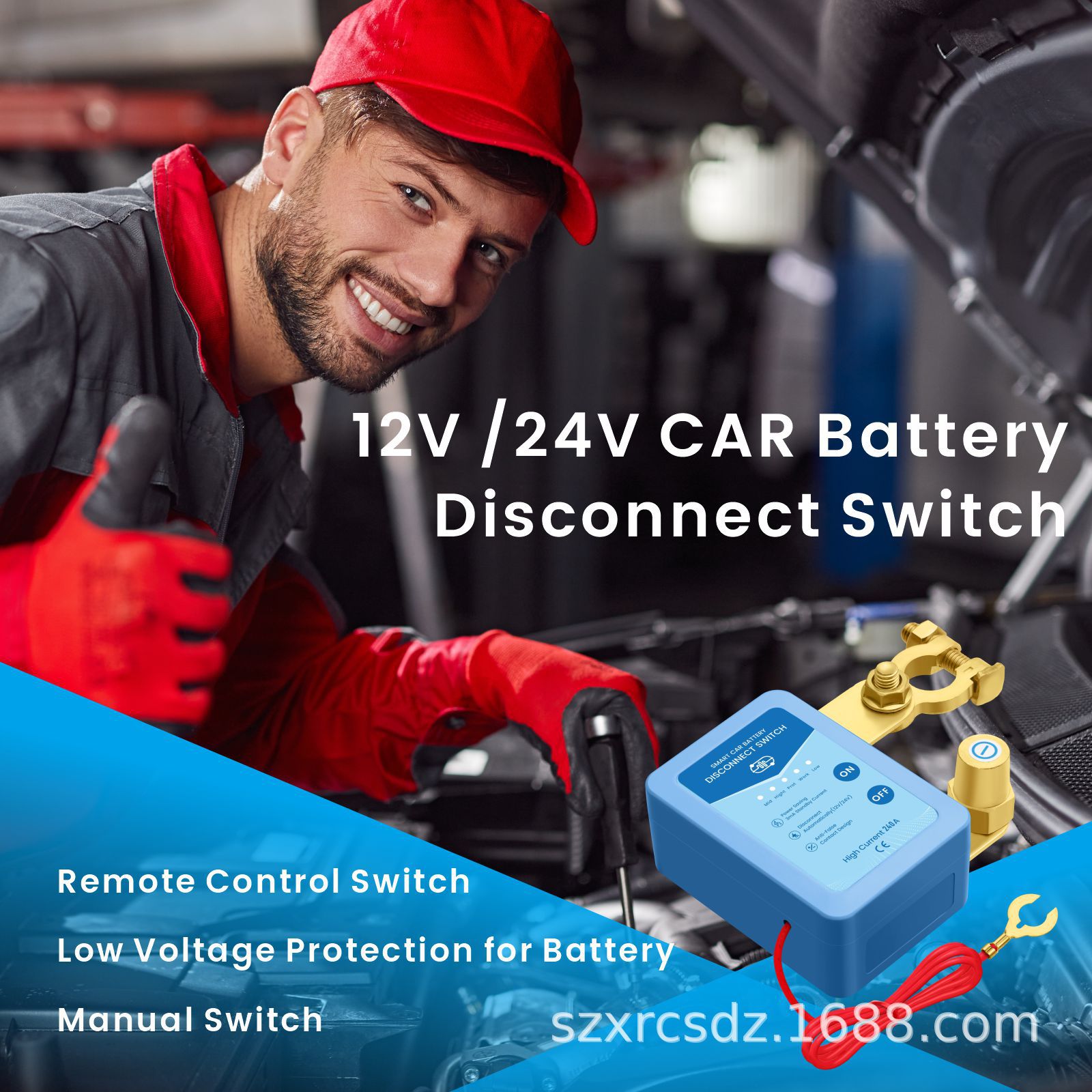 Car Battery Disconnect Switch Accessories Battery Negative Terminal Anti-Leakage