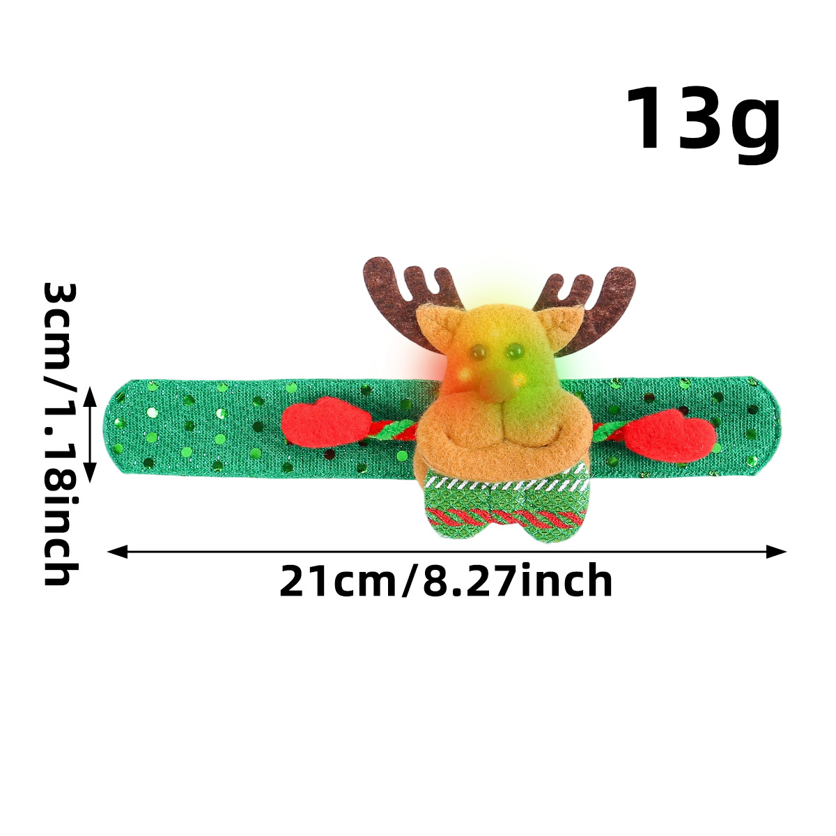 Hong Kong amor Santa Claus oso raqueta anillo lindo niños franela pulsera luminosa Navidad anillo regalo