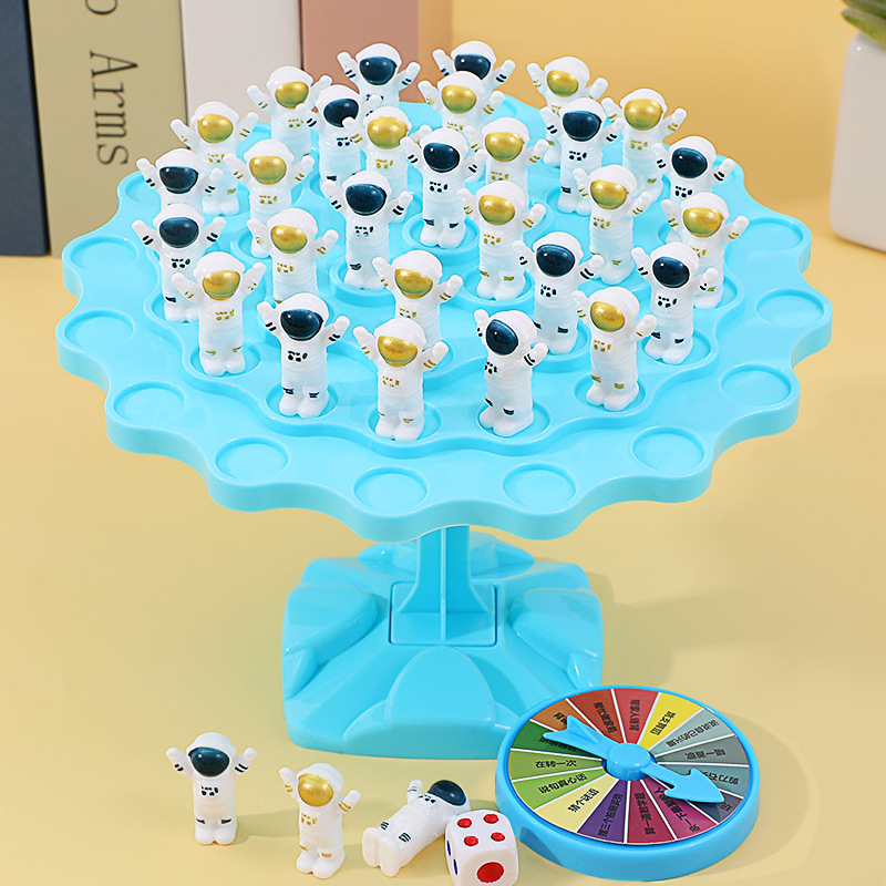Los juguetes educativos para niños del astronauta del árbol de equilibrio se centran en el pensamiento lógico juego de mesa interactivo entre padres e hijos Jenga