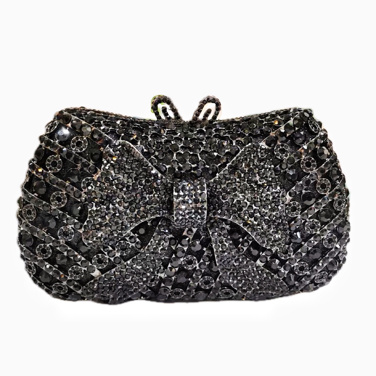 Metal hueco arco con diamantes bolsa de cena transfronteriza bolsa de mujer cadena bolsa de embrague duro