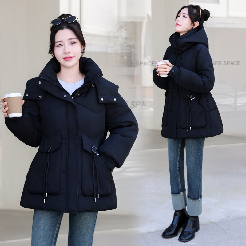 Algodón para mujeres 2024 nueva chaqueta de algodón de moda de invierno ropa de algodón larga y gruesa chaqueta de algodón para mujeres image 4