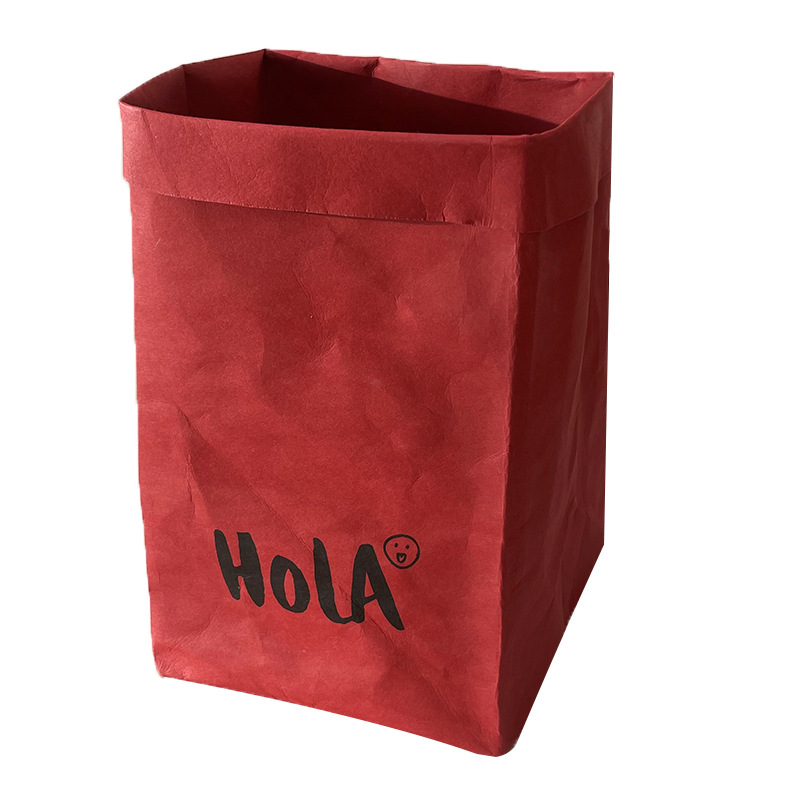 Bolsa de papel kraft lavable, bolsa de almacenamiento, almacenamiento en refrigerador, acabado de escritorio, engrosamiento, gran cubierta de maceta impermeable al por mayor