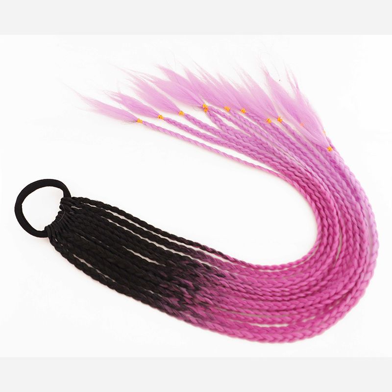 Fábrica al por mayor color trenza peluca hembra hip hop gradiente teñido trenza color de trenza sucia trenza cola de caballo