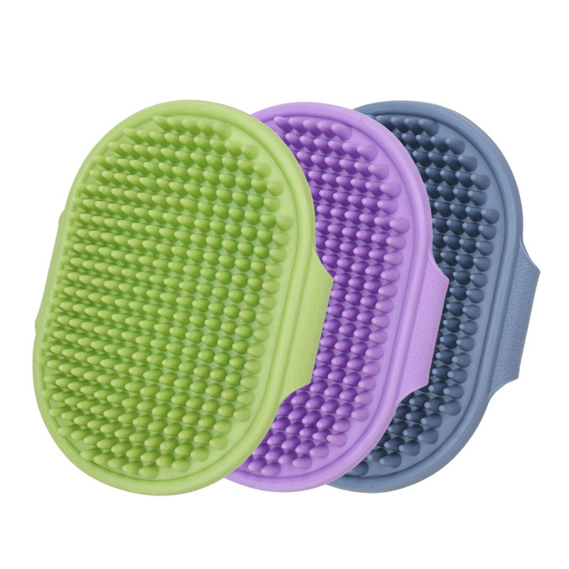 Cepillo de Baño para Mascotas con Empaque Internacional, Cepillo de Masaje Ajustable para Bañar Perros, Cepillo para Gatos, Cepillo para Eliminar Pelo Seco y Mojado