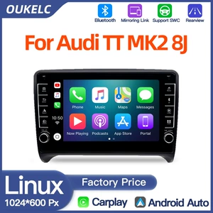 Audi TT MK2 8J üçün 8 düym mərkəzi ekranlı naviqasiya CarPlay audio-video pleyer
