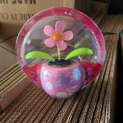 Car ornaments: flower cartoon shaking head - 11-pink-flowers
