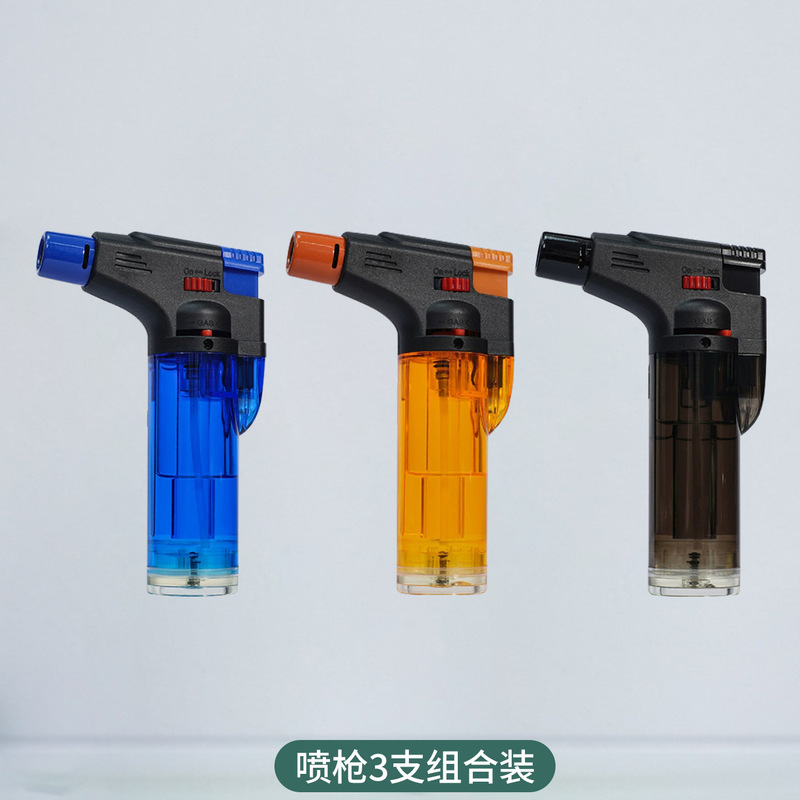 新打火机高级防风直冲打火机点火器点艾条神器点雪茄充气焊枪喷枪|undefined