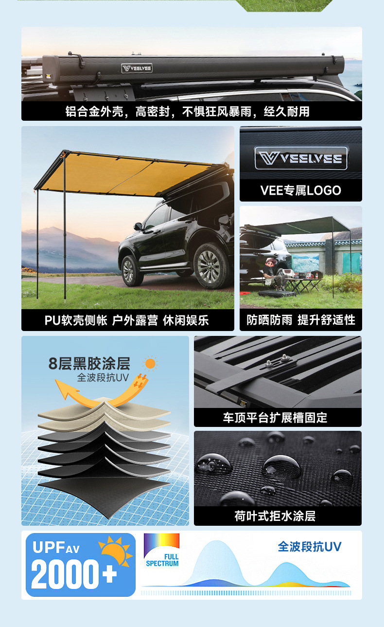 Tank 500 Roof Rack Ladder Modification Wind Expansion Platform Spoiler Side Tent Dedicated for Backpacks