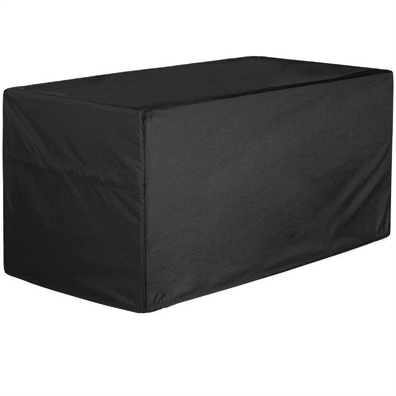 Outdoor Patio Deck Box Furniture Dust Cover 210D Oxford Cloth Sun Protection Cover with Drawstring Deck Box Cover