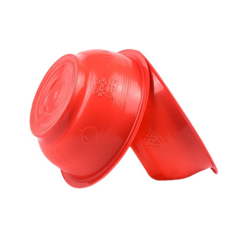 Bowl y palillos desechables set de cubiertos rojo banquete de boda cubiertos caseros combinación de tazas de tazón 10 personas