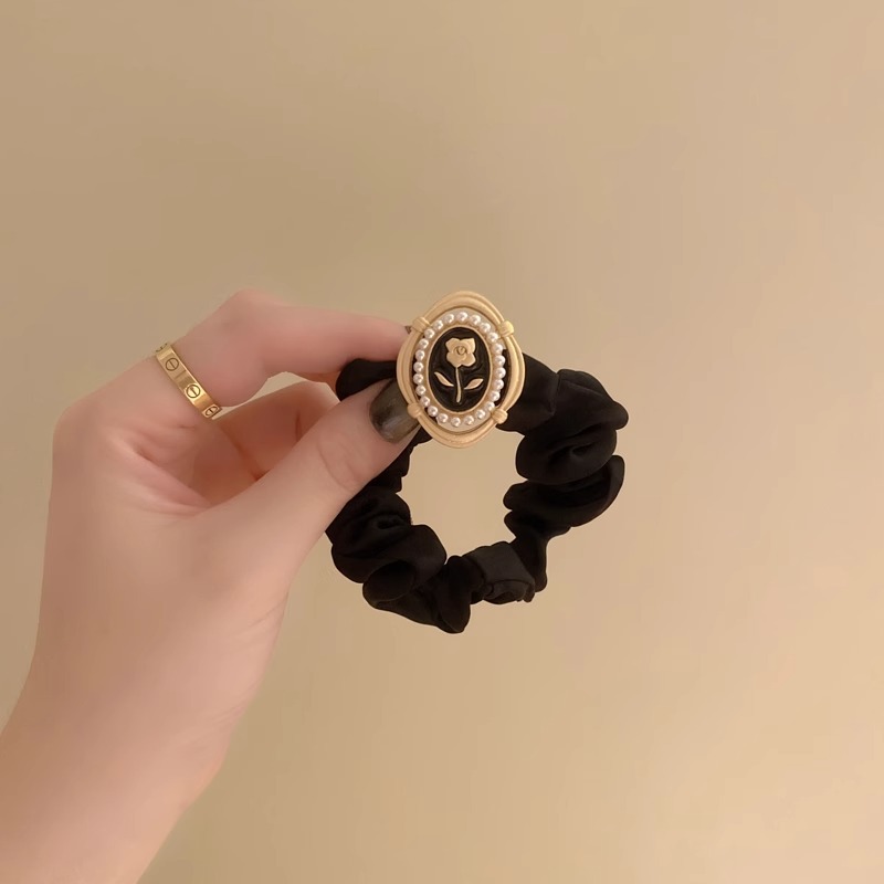 블랙 [장미] 머리끈