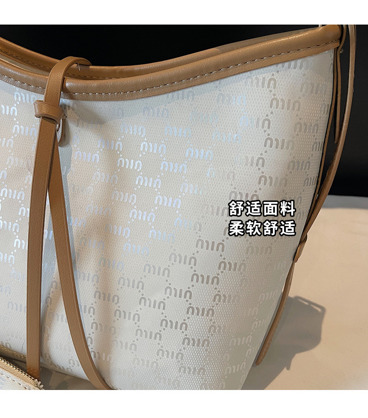 Large-capacity French Tote bag for women 2025 new style, elegant European and American fashionable women's bag, casual shopping and commuting bag Specification drawing