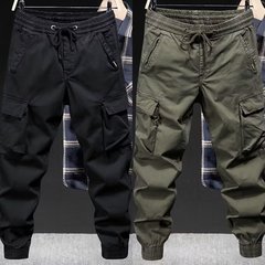軍の緑の工装のズボンの男性の春秋の潮のブランドのゆったりしている足の屋外の登山の戦術のズボンの男性のアメリカ式のカジュアルなズボン