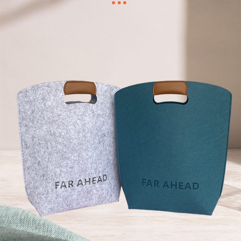 2026新年活动礼品袋高端商务毛毡包伴手礼袋皮革提手宴会加厚创意