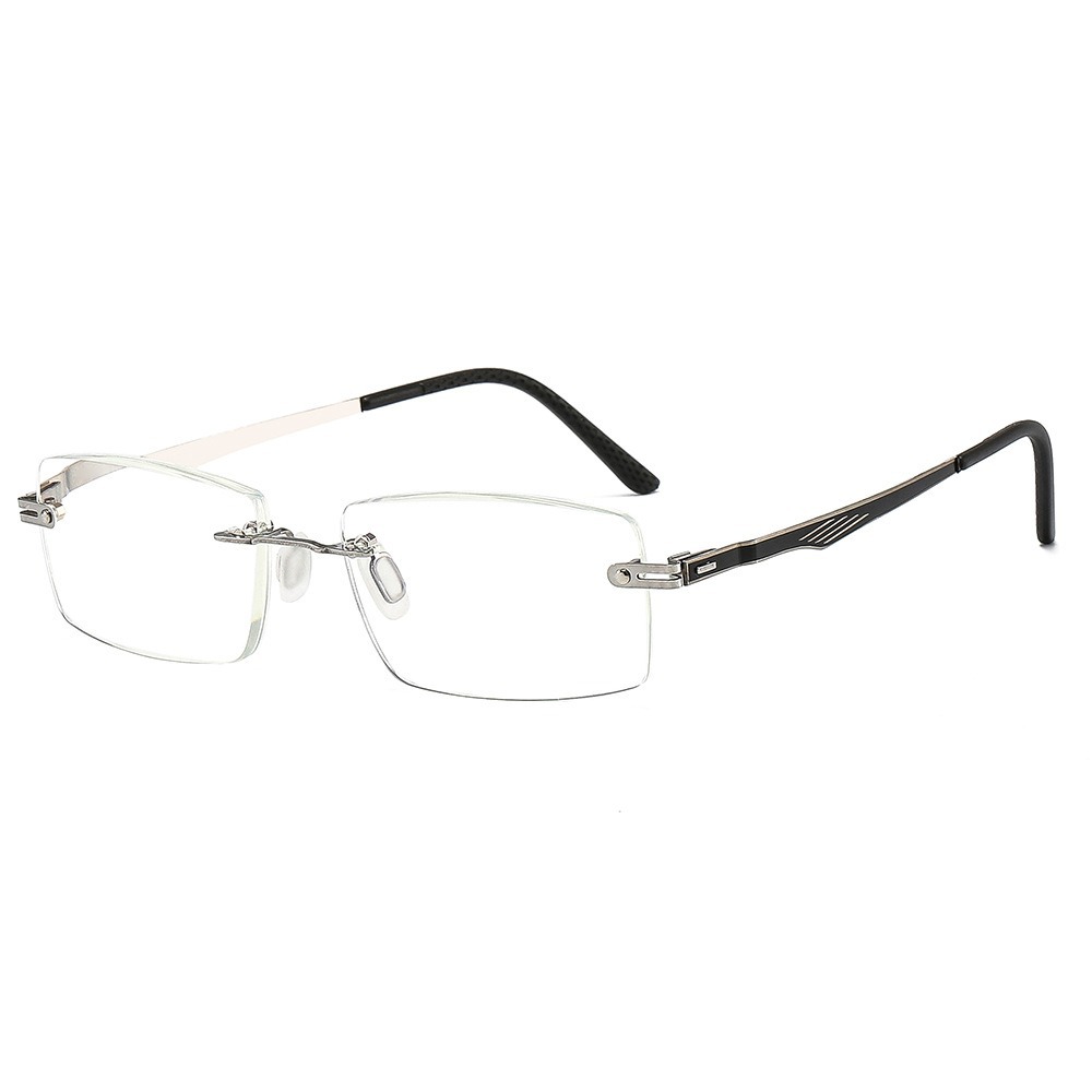 2025 nueva moda ultraligera gafas de luz sin marco de metal recorte gafas cómodas gafas de luz azul de alta definición gafas de luz