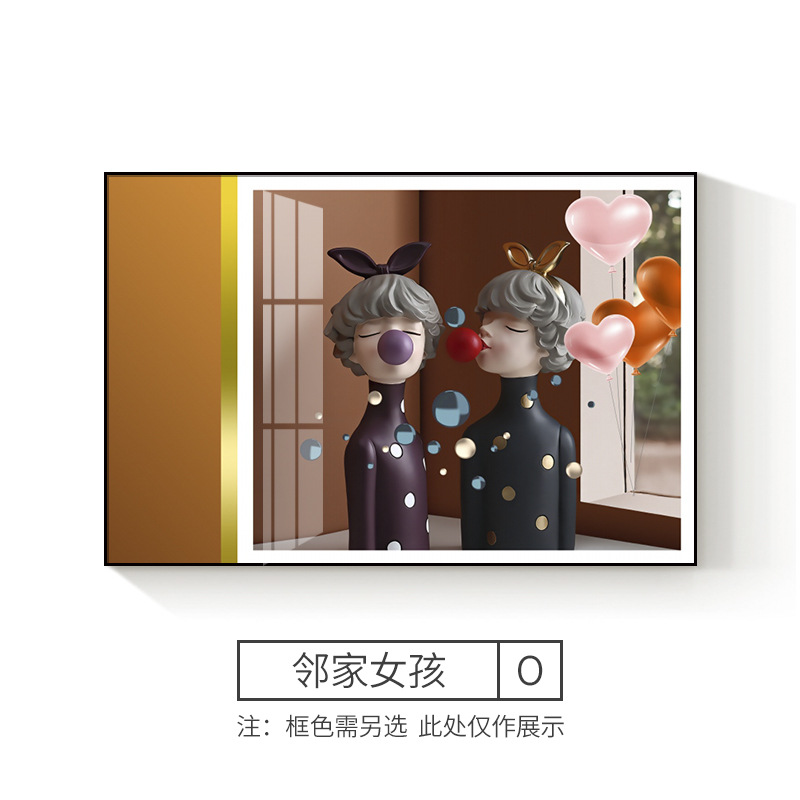 Caja de medidor eléctrico pintura decorativa moderna minimalista caja de puerta eléctrica que cubre la luz caja de distribución de lujo colgando pintura restaurante flip que cubre mural