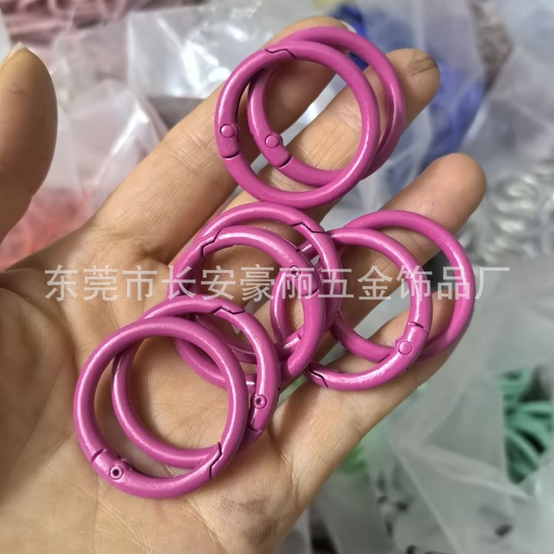 Labubu マカロン 33 ミリメートルスプリングバックル diy ジュエリー内径 25 ミリメートルオープンサークル 1.0inch カラースプリングサークル|undefined